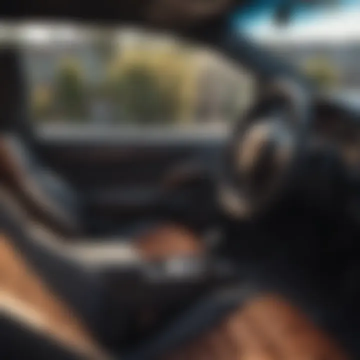 A stylish car interior highlighting the use of premium fabrics