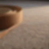 Close-up view of double sided tape on carpet