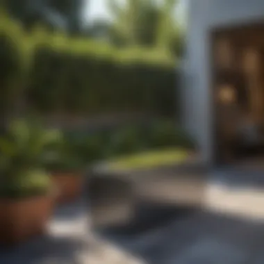 Sleek Design in Contemporary Outdoor Space Elegant Patio Storage Box in Modern Setting