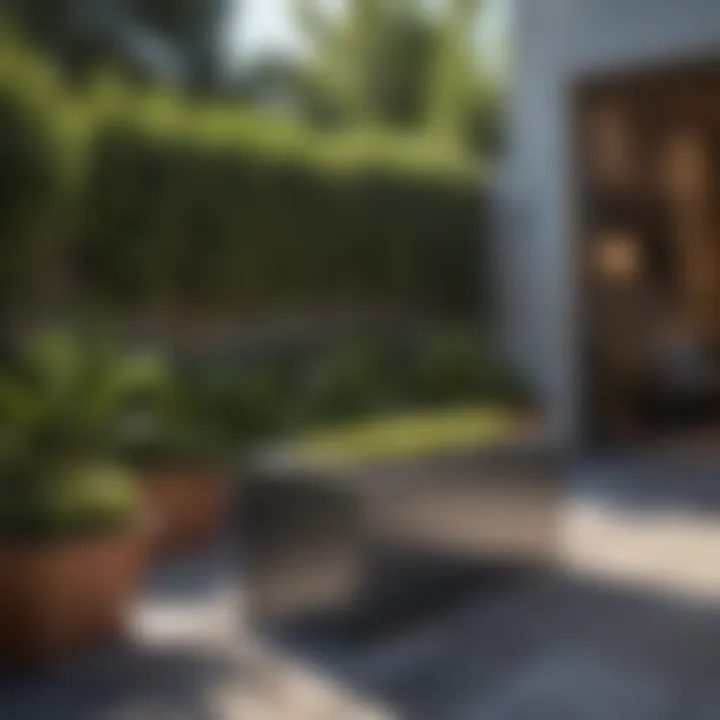 Sleek Design in Contemporary Outdoor Space Elegant Patio Storage Box in Modern Setting