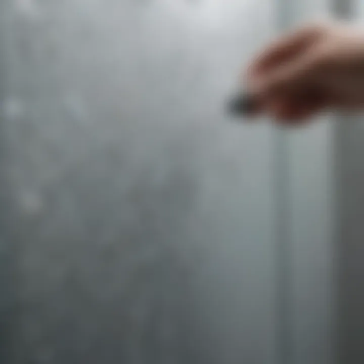 Adhesive application on glass surface