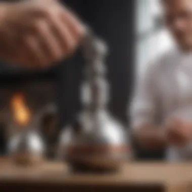 Precision Control with Ooni Propane Regulator Chef's hand adjusting Ooni Propane regulator