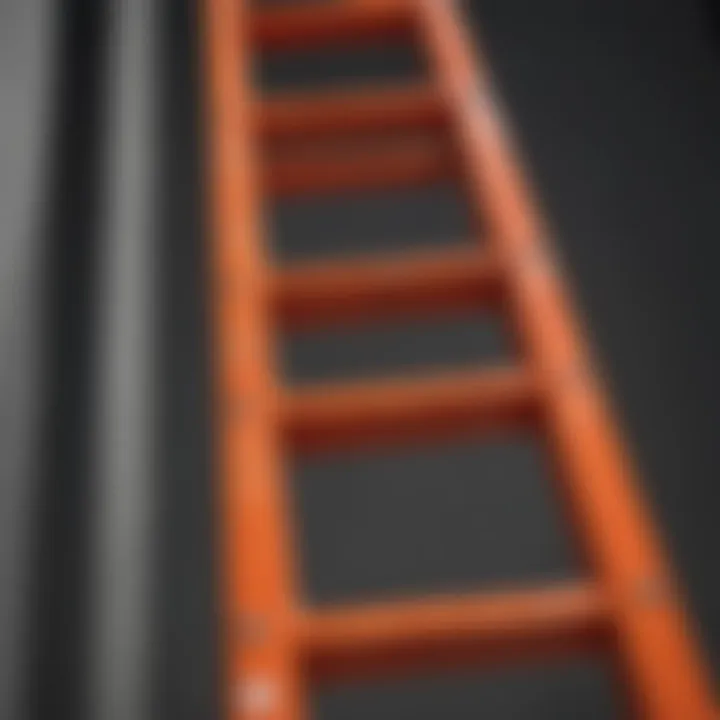 Advanced Safety Features Fiberglass Ladder