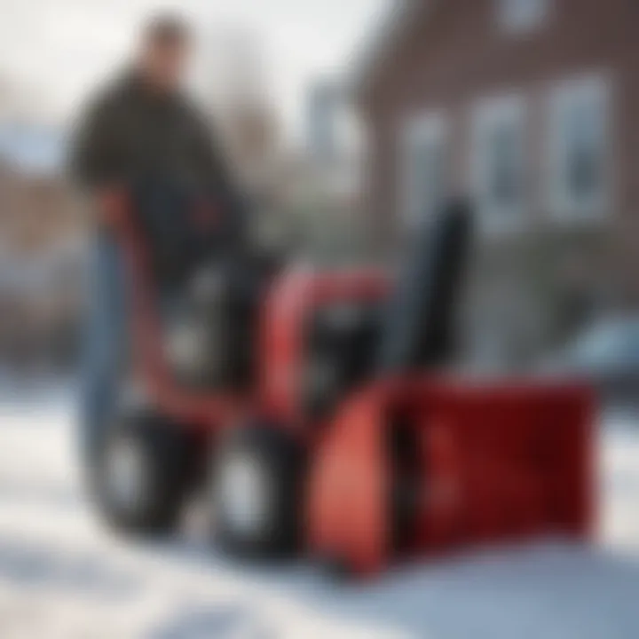 Illustration showcasing advanced technology integration in Troy Bilt 2100 Snowblower