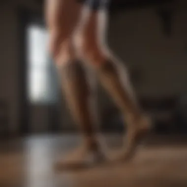 Practical Applications of Compression Socks User engaging in sports while wearing compression socks to illustrate practical applications