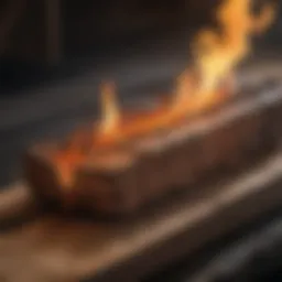 Applewood Grilling Planks on Fire