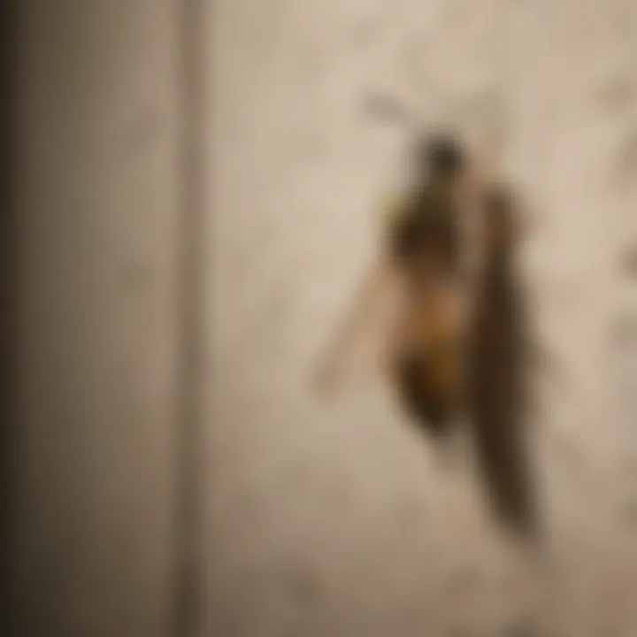 DIY wasp repellent spray being applied outdoors