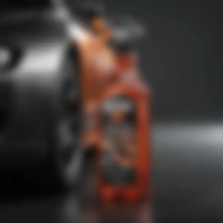 Detailed view of Armor All Tire Shine Spray bottle
