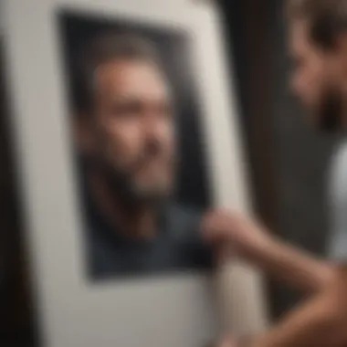 Mastering Artistry with Quick-Drying Paint Artist using quick-drying spray paint on canvas