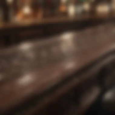 Artistic installation process of bar top molding