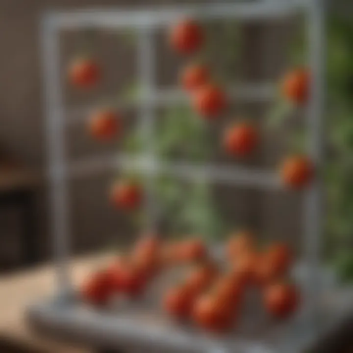Craftsmanship: Assembling Galvanized Tomato Cages Galvanized tomato cage being assembled with tools