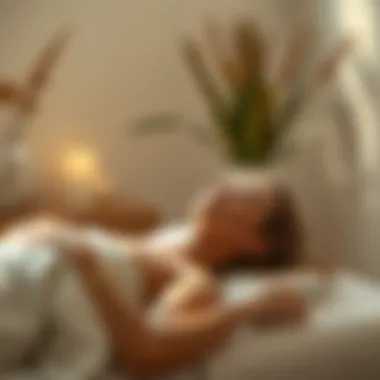 Client enjoying relaxation during a massage session