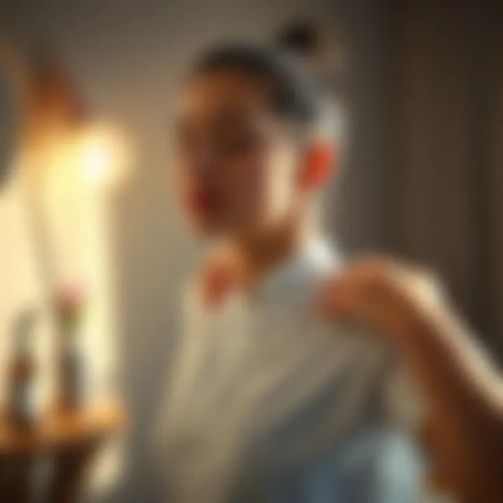 Massage therapist applying techniques for pain relief