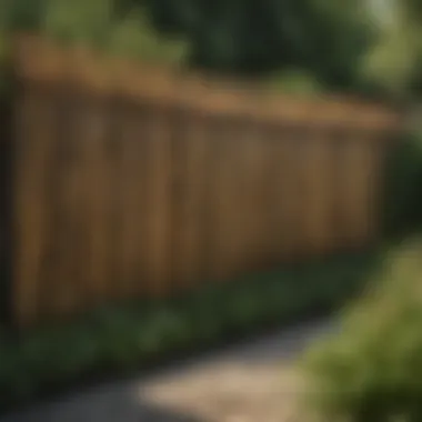Bamboo stakes repurposed as decorative fencing in a backyard garden