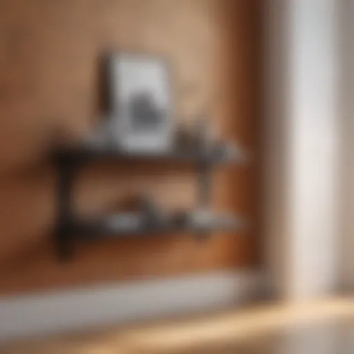 Innovative Barn Door Floor Bracket as Wall Shelf