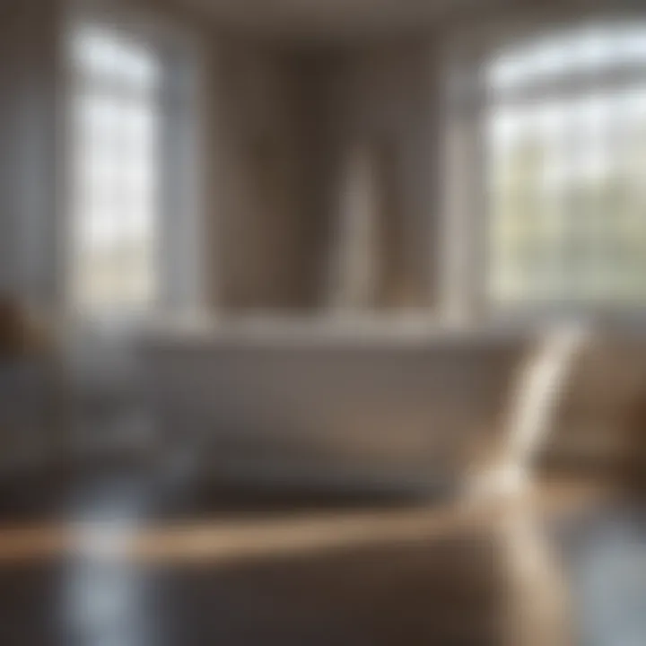 Bathtub shining with Works Bath and Shower Cleaner