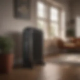 Modern Space Heater in a Stylish Living Room