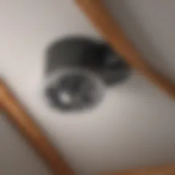 High-efficiency attic fan with thermostat in modern home
