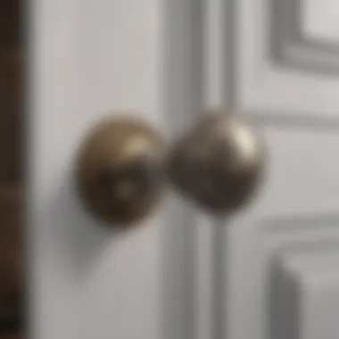 Door Knob Installation Guide Illustration of a door knob installation process