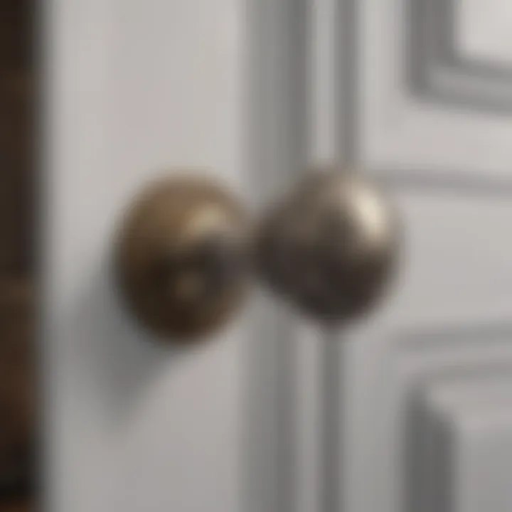 Door Knob Installation Guide Illustration of a door knob installation process