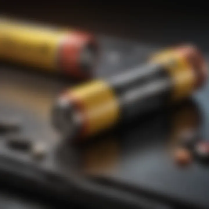 Battery life indicators of a top small sawzall model