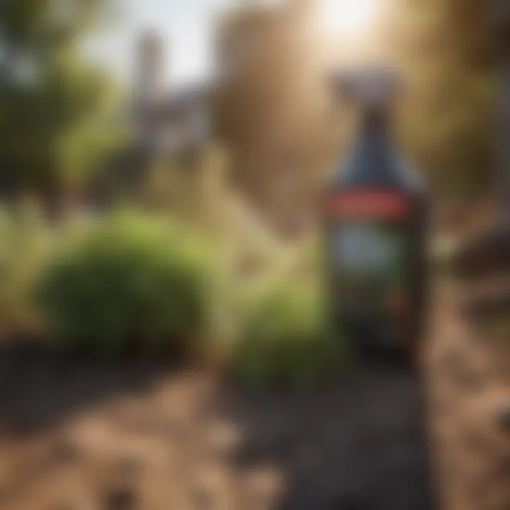 Eco-friendly weed killer options displayed outdoors