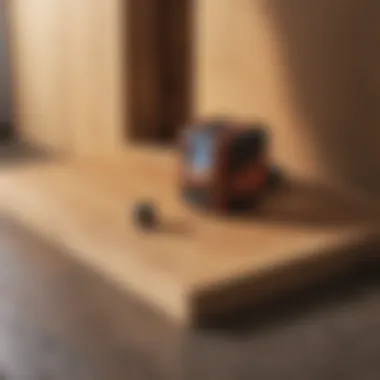 Essential features of a wood stud finder highlighted in a diagram.