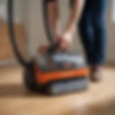 Installation of the Bissell CleanView Belt in a vacuum cleaner.