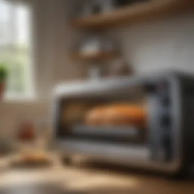 Interior features of the Black and Decker toaster oven showcasing spaciousness