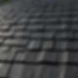 Black roof cement application on shingles