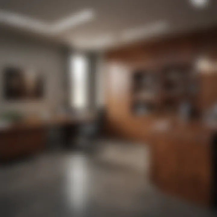 Elegant setting showcasing brown Wiremold in a modern office