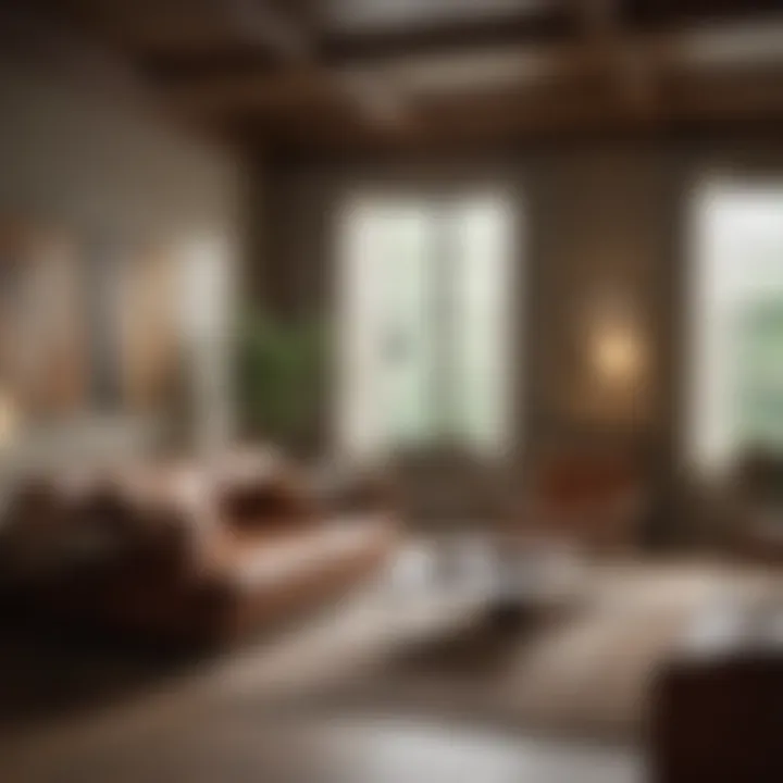 Brown Wiremold integrated within a stylish living room
