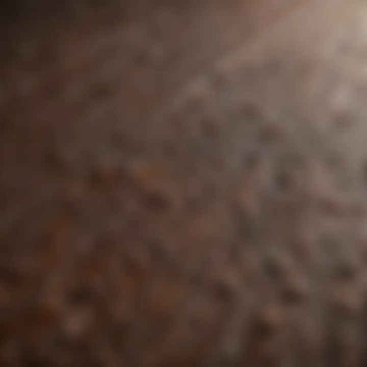 Close-up of brown Wiremold highlighting its texture and finish