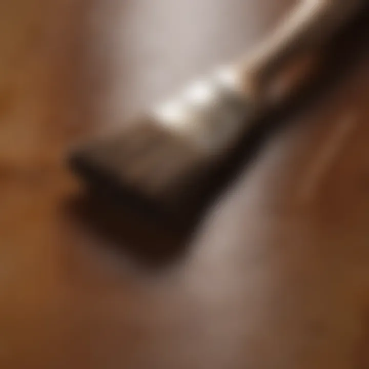 Detailed brush strokes of brown high heat paint