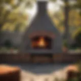 Outdoor pizza oven fireplace design