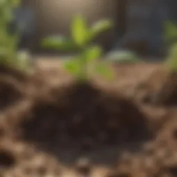 Fertile soil enriched with Burpee seed starting mix brick