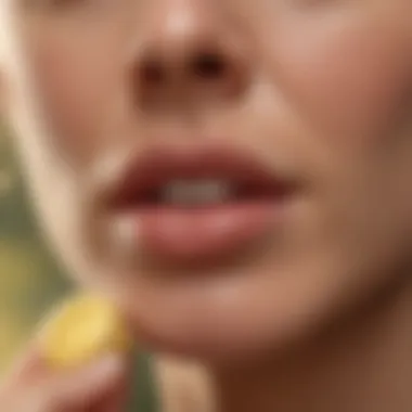 User applying Burt's Bees All-Weather Lip Balm on their lips