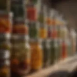 A variety of canning jars displayed together