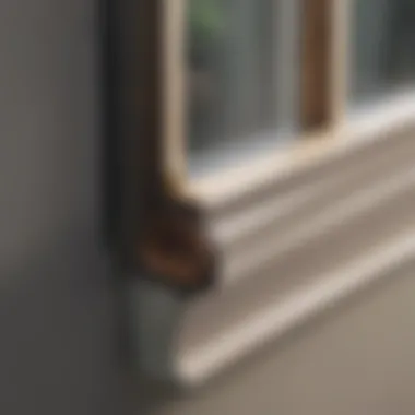 Illustration of casement window weatherstripping seal