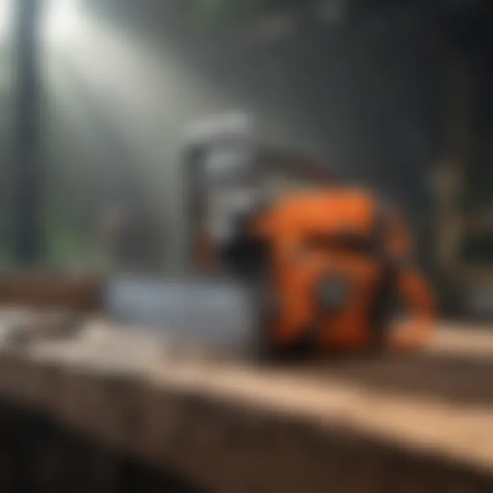 Chainsaw maintenance tools illustration