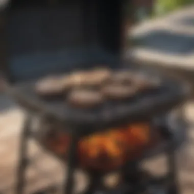 Grilling Essentials Setup Charcoal Grill with Grate and Tongs