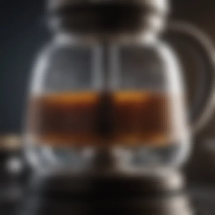 Close-Up of Glass Electric Percolator Brewing Fresh Coffee