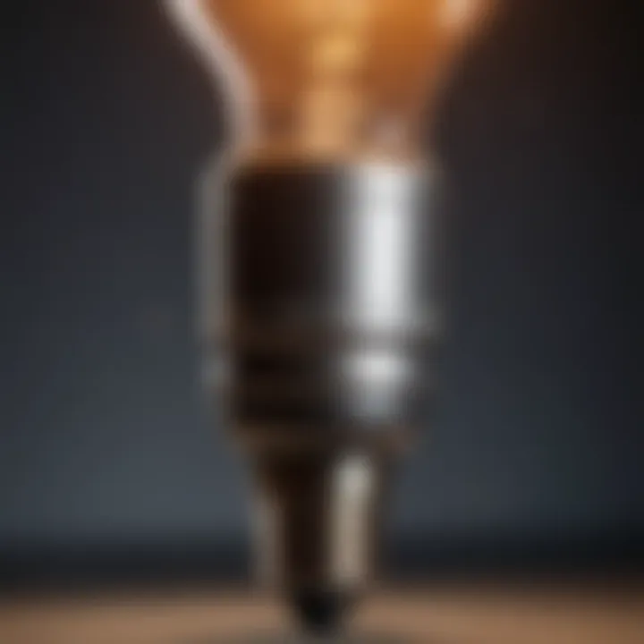 Light Spectrum Analysis Close-up of 60W grow light bulb spectrum