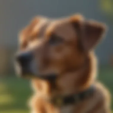 Invisible Fence Collar Designed for Pet Safety Close-up of invisible fence collar on a dog