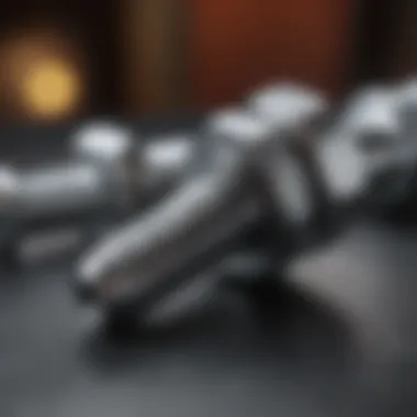 Close-up of hex bolts for industrial applications