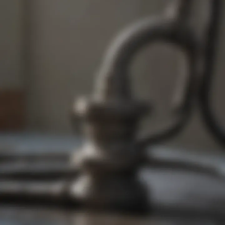 Close-up of suction hose strainer preventing debris entry
