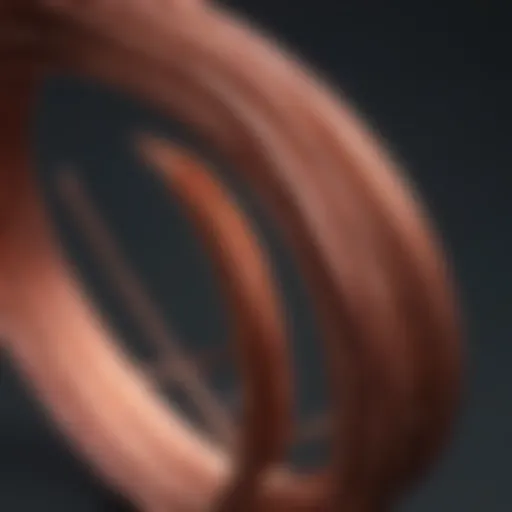 Copper wire coiled in precision