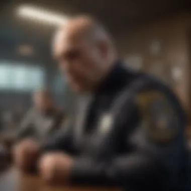 A modern law enforcement strategy meeting focused on combating criminal threats.