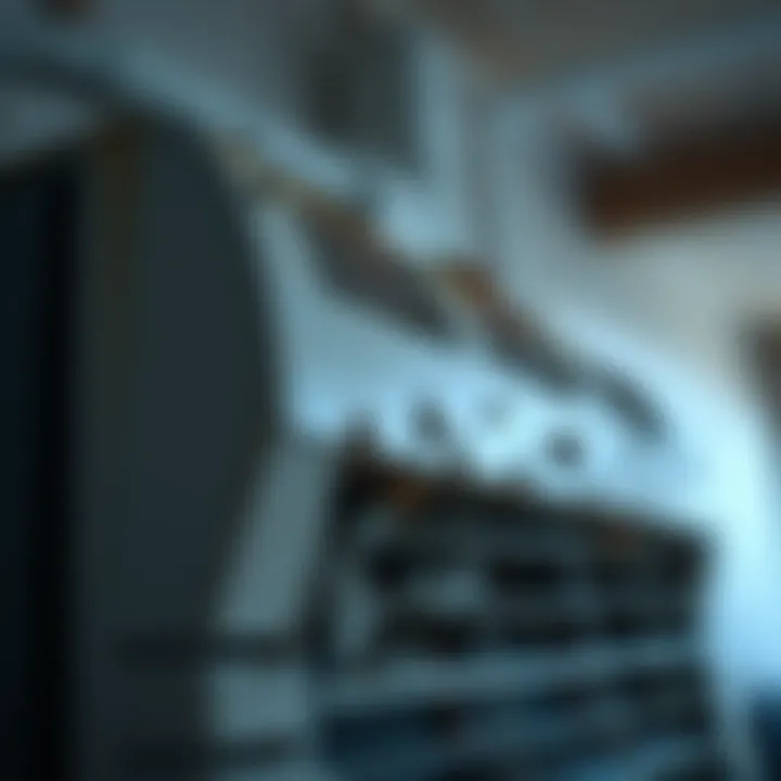 Close-up of an air conditioning unit showing signs of wear