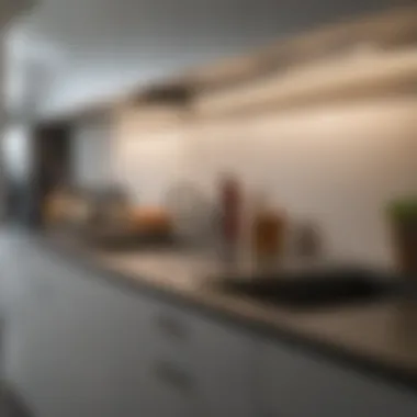 Functional Under Cabinet Lighting Solution Compact and energy-efficient battery-powered under cabinet light in kitchen